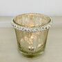 Vintage Mercury Glass Diamanté Tea Light Holder, thumbnail 6 of 6