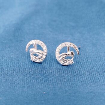 Silver Tinkerbell Stud Earrings, Fairy Earrings, Girls Studs, 3 of 7
