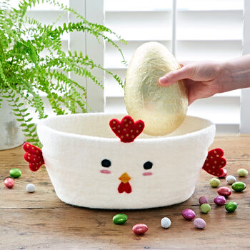 Felt Chicken Storage Basket, 3 of 4