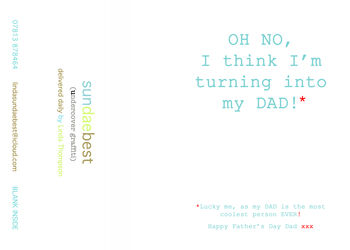 Contemporary Father's Day Card, Oh No…, 3 of 3