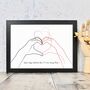 Making Heart Shapes Personalised Print, thumbnail 1 of 6