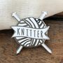'Knitter' Knitting Enamel Pin Badge Pin, thumbnail 1 of 4