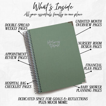 52 Weeks Of Me And You Luxury Linen Pregnancy Journal, 2 of 11