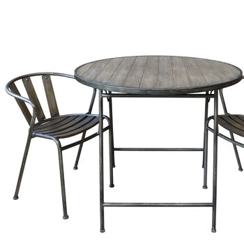 Factory Style Bistro Table And Two Chair Set, 4 of 4