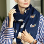 Feather Jacquard Woven Cashmere Blend Scarf, thumbnail 7 of 12