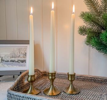 Ivory Taper Dinner Candles Pair, 2 of 3