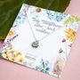 Inky Forget Me Not Birch And Silver Necklace, thumbnail 3 of 12