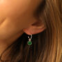 Sterling Silver Birthstone Hoops, thumbnail 1 of 3