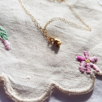 Tiny Initial Gold Vermeil Necklace With Personalised Gift Pouch, 12 of 12