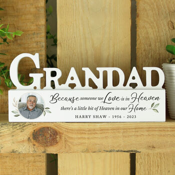 Personalised Grandad Memorial Photo Ornament, 3 of 4
