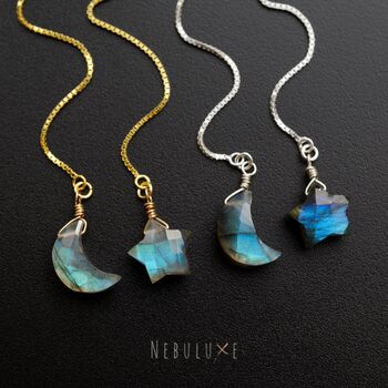 Celestial Labradorite Threader Earrings, 3 of 8