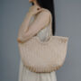 Beach Holiday Genuine Leather Tote Bag For Her, thumbnail 4 of 12