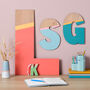 Large Wooden Personalised Printed Letter, thumbnail 4 of 12