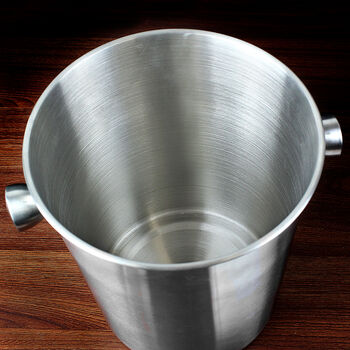 Wedding Anniversary Gifts Personalised Monogram Stainless Steel Ice Bucket, 6 of 7
