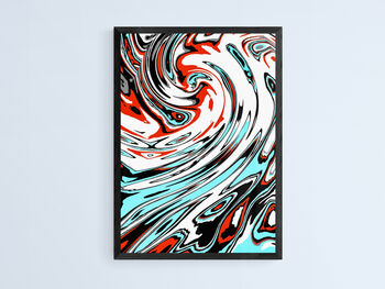 Abstract Wall Art, Colourful Marble Shapes, 2 of 12