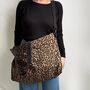 Brown Leopard Print Tote Bag, thumbnail 2 of 6