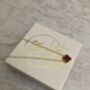 Double Sided Maroon Single Clover Necklace, thumbnail 6 of 6