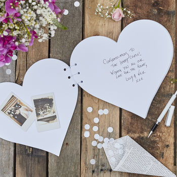 Kraft Heart Shaped Wedding Day Guestbook, 2 of 4