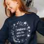 Personalised Star Christmas Embroidered Printed Sweater, thumbnail 4 of 5