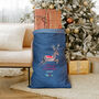 Personalised Denim Christmas Sack With Reindeer, thumbnail 2 of 5