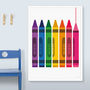 Colouring Crayons Print, thumbnail 1 of 3