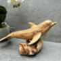 30cm Hand Carved Playful Dolphin Figurine Home Decor, thumbnail 3 of 12