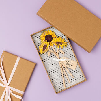 Wooden Sunflowers Gift Set, 3 of 4