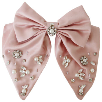 Crystal And Pearl Embellished Statement Hair Bow, 6 of 6