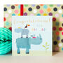 Gold Foiled Baby Boy Rhinos Card, thumbnail 1 of 5