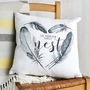 Personalised Watercolour Feather Cushion, thumbnail 2 of 7