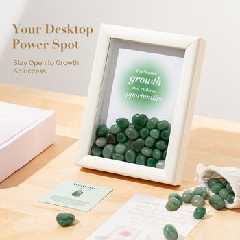 Jade Crystal Grid Framed Wall Art Chakra Décor Gift, 3 of 8
