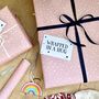 Wrapped In A Hug Pink Recyclable Wrapping Paper, thumbnail 1 of 4