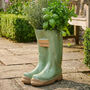 Personalised Gift Set Of Two Green Welly Planters, thumbnail 2 of 9
