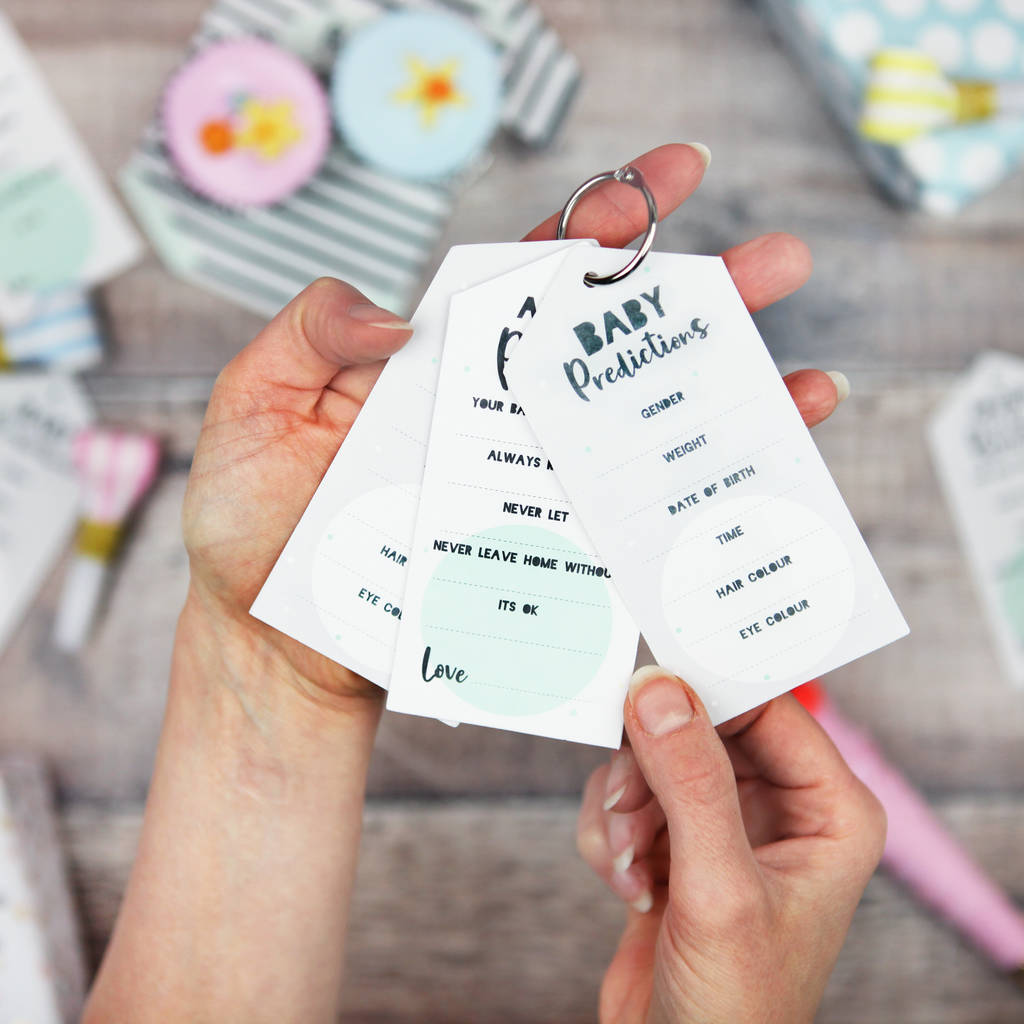 Baby Shower Baby Predictions And Advice Cards, 1 of 3