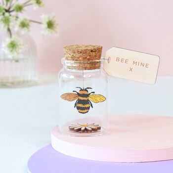 Bumblebee Message Bottle Keepsake Valentine's Gift, 5 of 6