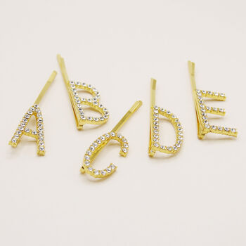 Crystal And Gold Alphabet Hair Slide, 3 of 4