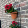 Wall Plant Pot Hanger 70cm Black Metal Garden Wall Planter Holder Bracket, thumbnail 2 of 10