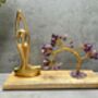 Yoga Pose Figurine With Amethyst Tree Of Life Statue Ornament Gift Sukhasana, thumbnail 8 of 8