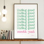 Feeling Good Print Three Colour Options, thumbnail 2 of 12