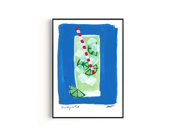 Mojito Hand Painted Art Print, 5 of 6