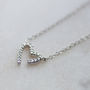 Modern 9ct White Gold Diamond Heart Necklace *, thumbnail 1 of 6