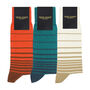 Retro Stripe Men’s Socks – Bundle Three Pairs, thumbnail 1 of 6