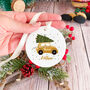 Cute Personalised Christmas And New Year Ceramic Ornament, thumbnail 4 of 5