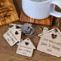 Personalised New Home Gift Set With Matching Keyrings, Coasters And Keepsake Ornament, thumbnail 6 of 9