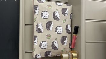 Hedgehog Design Cotton Linen Washbag, 2 of 2