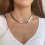 Sterling Silver Choker Necklace With Twist, thumbnail 1 of 6