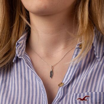 Feather Necklace Sterling Silver, 3 of 6