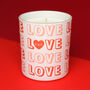 Personalised Love Scented Natural Wax Candle, thumbnail 1 of 7