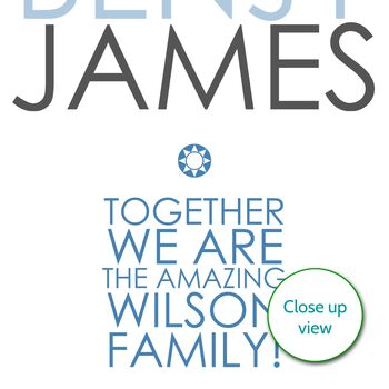 Personalised Family Names Print With Message Family Gift, 2 of 12