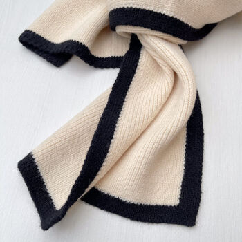 Contrast Edge Knit Scarf, 2 of 7